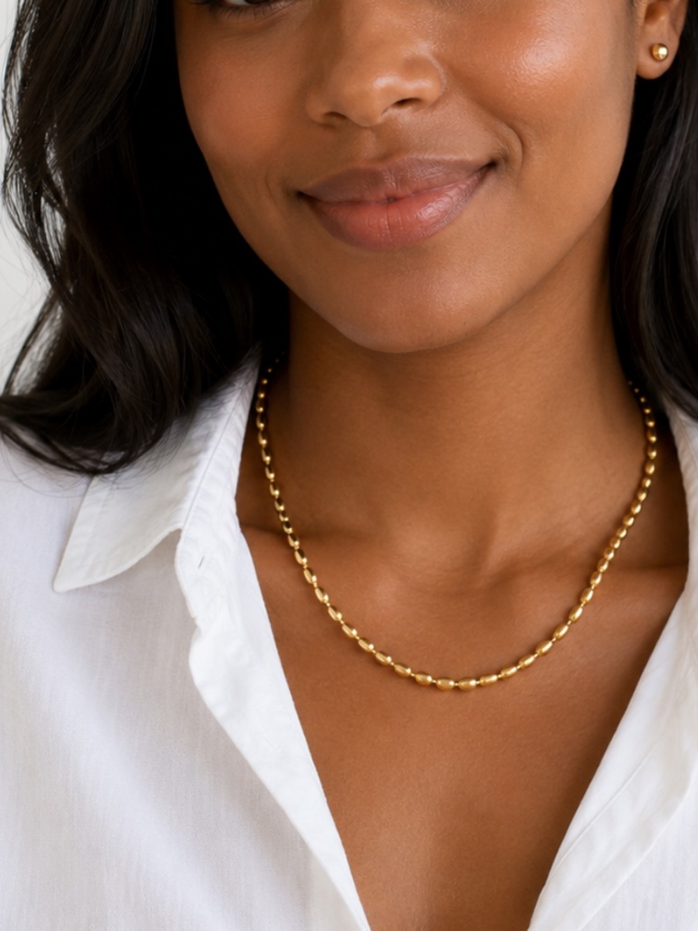 New! Preppy Classic 18K Gold Plated Oval Link Chain Necklace NWOT 5063